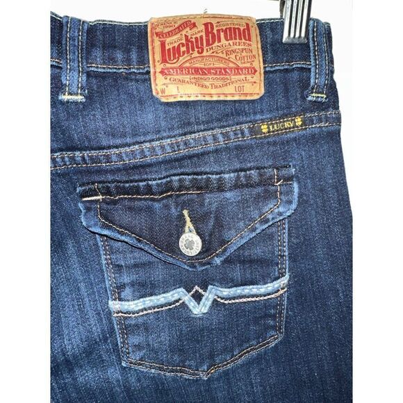 Lucky Brand Petunia Easy Rider Dark Wash Jeans size 27 - Picture 7 of 12